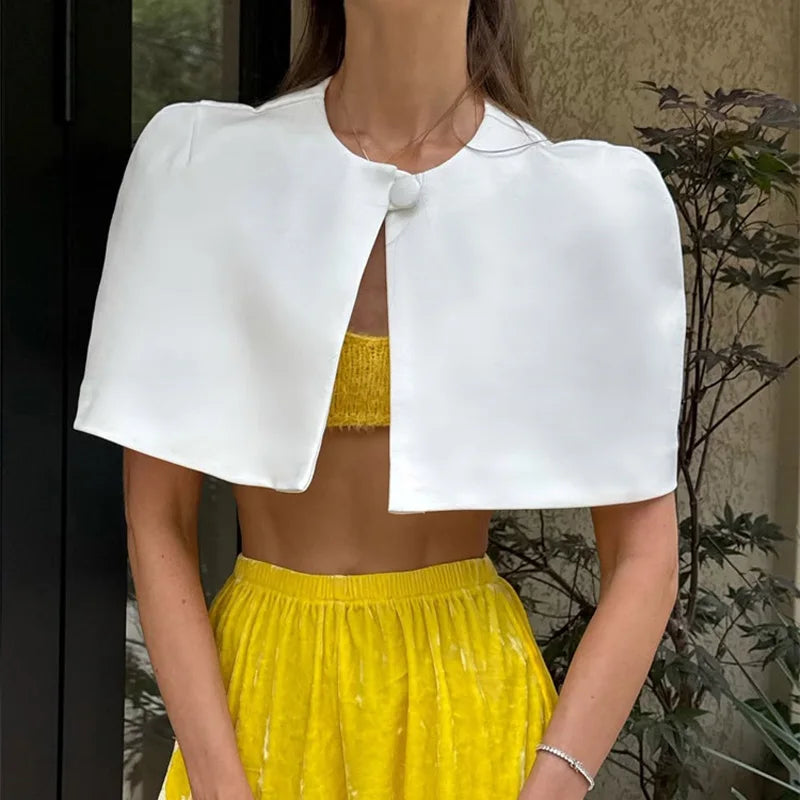 Tossy Summer Fashion Tanks Cover up For Women Patchwork Commute Cardigan Cropped Top Clothes Female Elegant Solid Y2k Vest Top