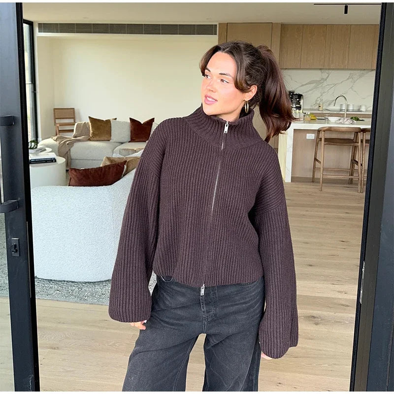 Women's Sweater Knitwear Striped Pullover Pulls Femmes Color Block Blouse O-neck Long Sleeve Loose Knit Sweater 2026 Spring Wear