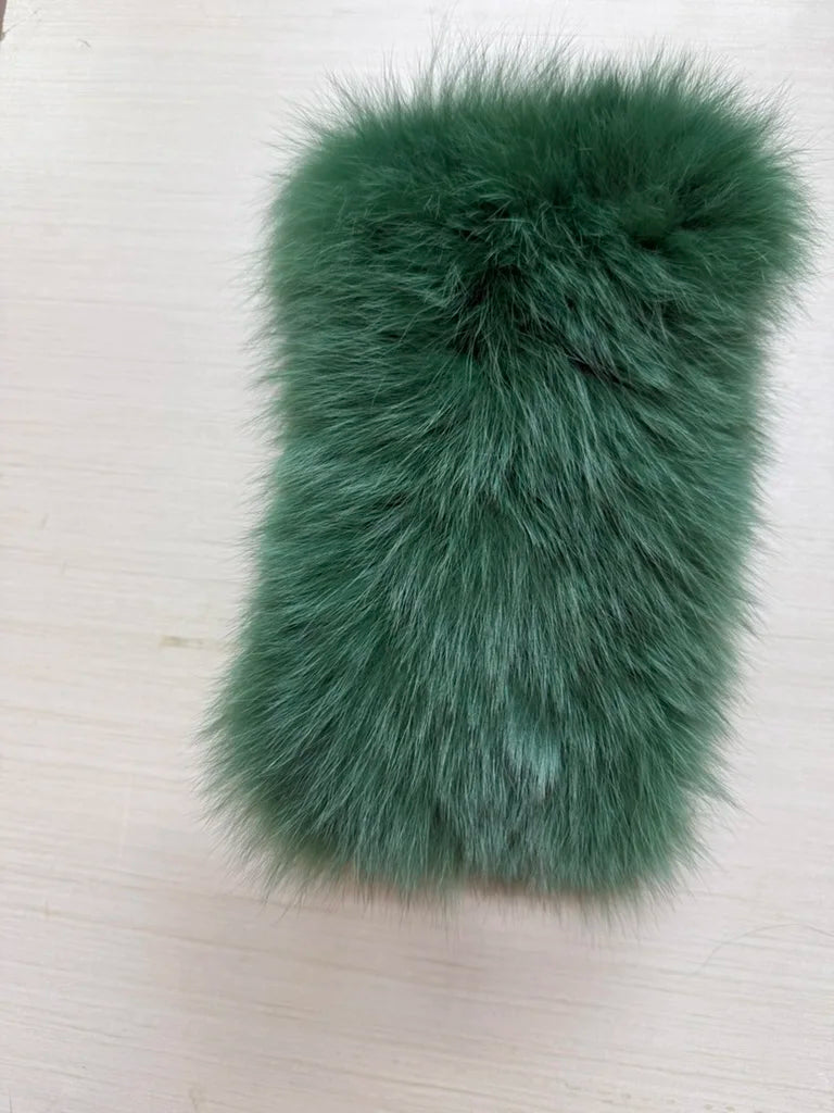 MS.MinShu-Hand Made Knitted Elastic Headband for Women, Genuine Fox Fur, Head Warmer, Neck Ring, Winter