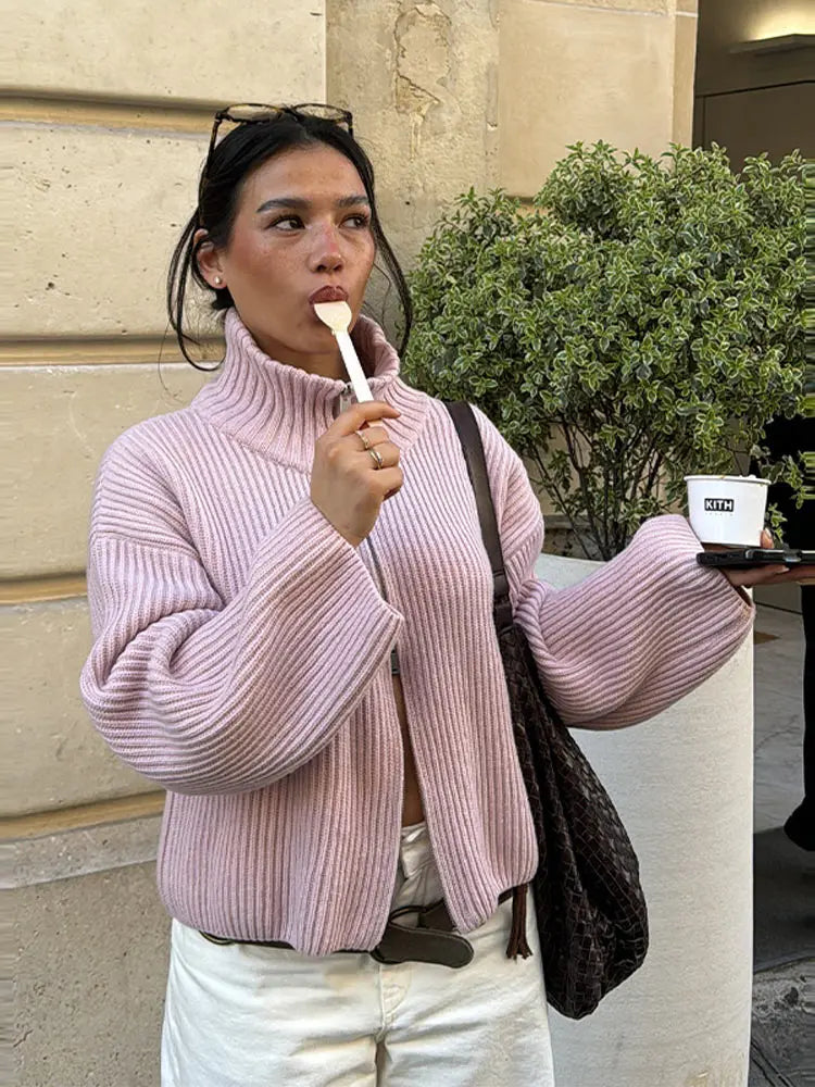 Women's Sweater Knitwear Striped Pullover Pulls Femmes Color Block Blouse O-neck Long Sleeve Loose Knit Sweater 2026 Spring Wear