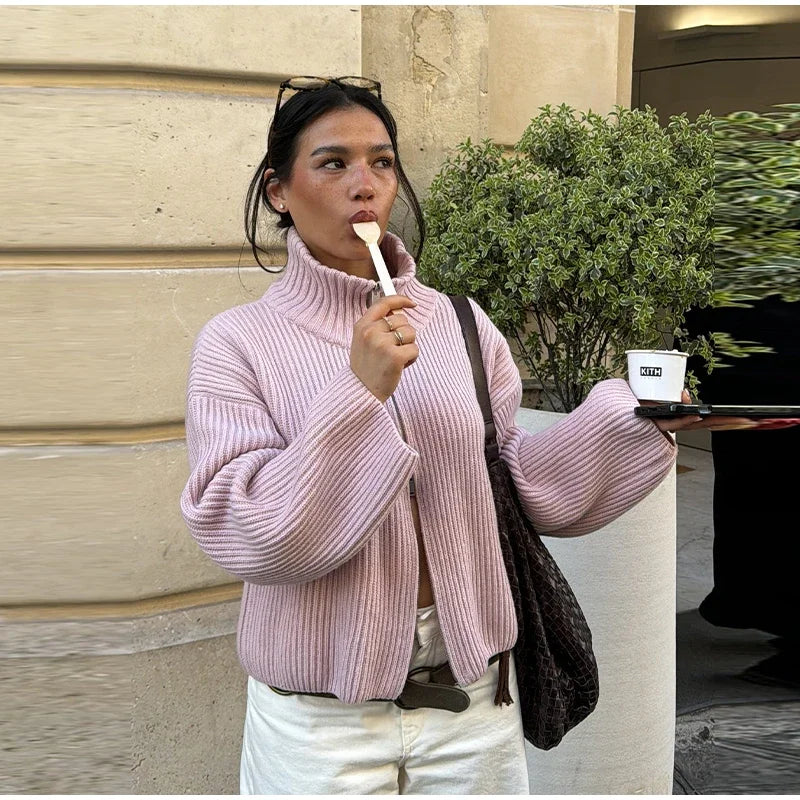 Women's Sweater Knitwear Striped Pullover Pulls Femmes Color Block Blouse O-neck Long Sleeve Loose Knit Sweater 2026 Spring Wear