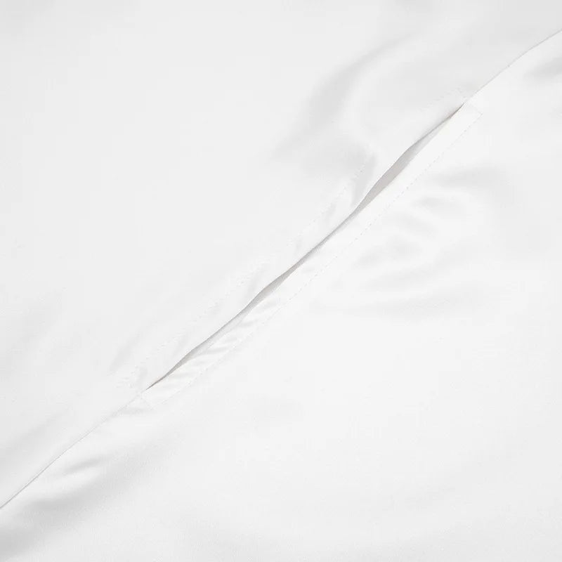 Tossy Fashion White Satin Tank Top For Women Short Sleeve Loose Solid Elegant Commute Autumn 2025 Clothes Female Tanks Tee Top