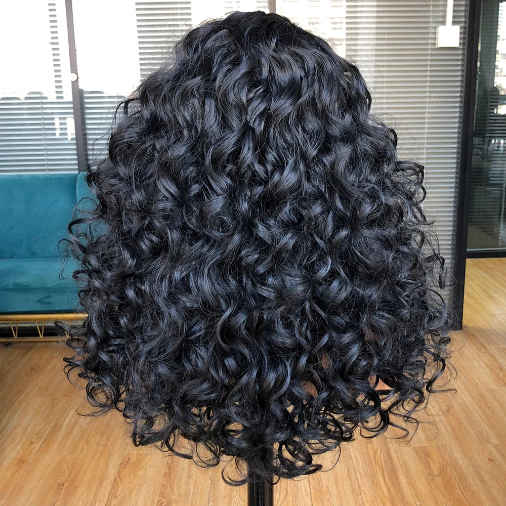 Red Ginger Wig for Women Long Curly Wave Wigs with Bangs Copper Synthetic Wig Natural Cosplay Party Heat Resistant Hair Hihoo