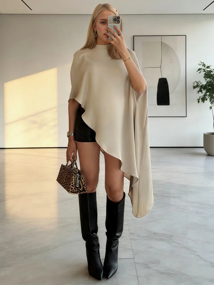 Tossy Fashion White Satin Tank Top For Women Short Sleeve Loose Solid Elegant Commute Autumn 2025 Clothes Female Tanks Tee Top