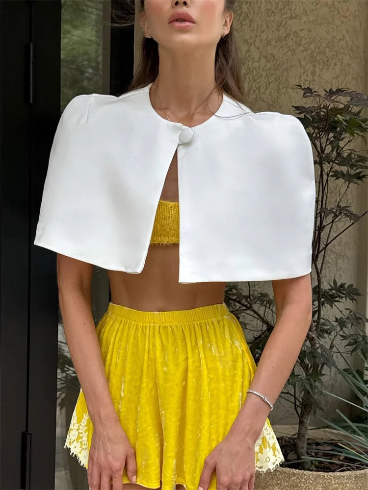 Tossy Summer Fashion Tanks Cover up For Women Patchwork Commute Cardigan Cropped Top Clothes Female Elegant Solid Y2k Vest Top