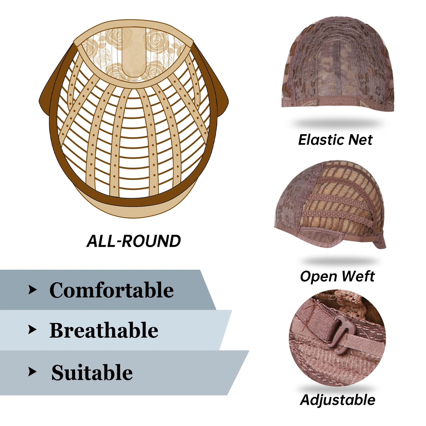 Ombre Blonde Brown Long Body Wave Glueless Synthetic Wig - Middle Part with Highlights