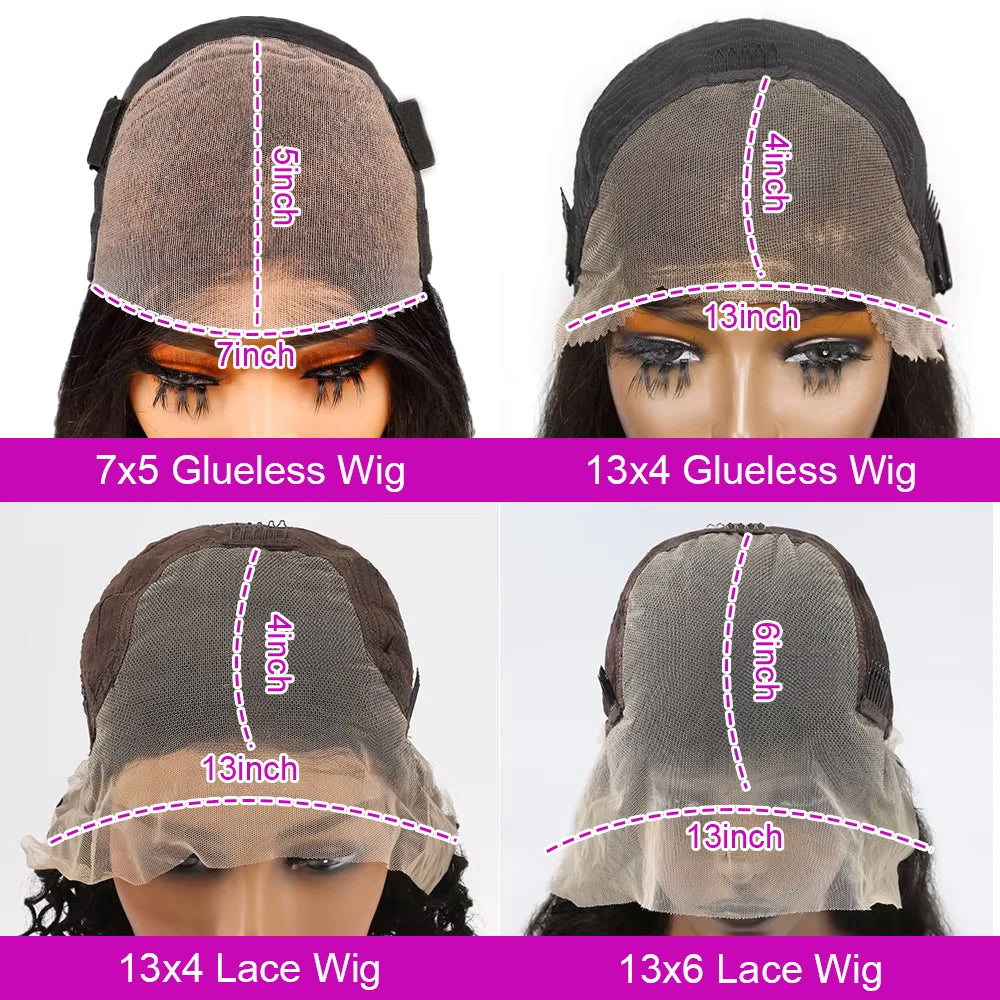 13x6 HD Lace Frontal Short Bob Wig Bone Straight Glueless Pre Cut 7x5 Closure Wig Ready to Wear 100% Human Hair Wig Preplucked