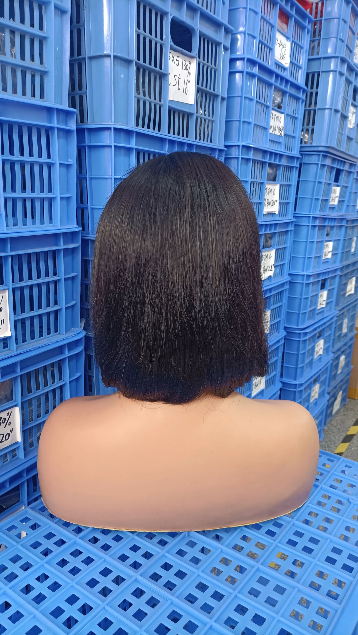 Brazilian Human Hair Bob Wigs Glueless HD Lace Front Wig No Glue Short Bone Straight Lace Frontal Wig Ready to Wear 250 Density