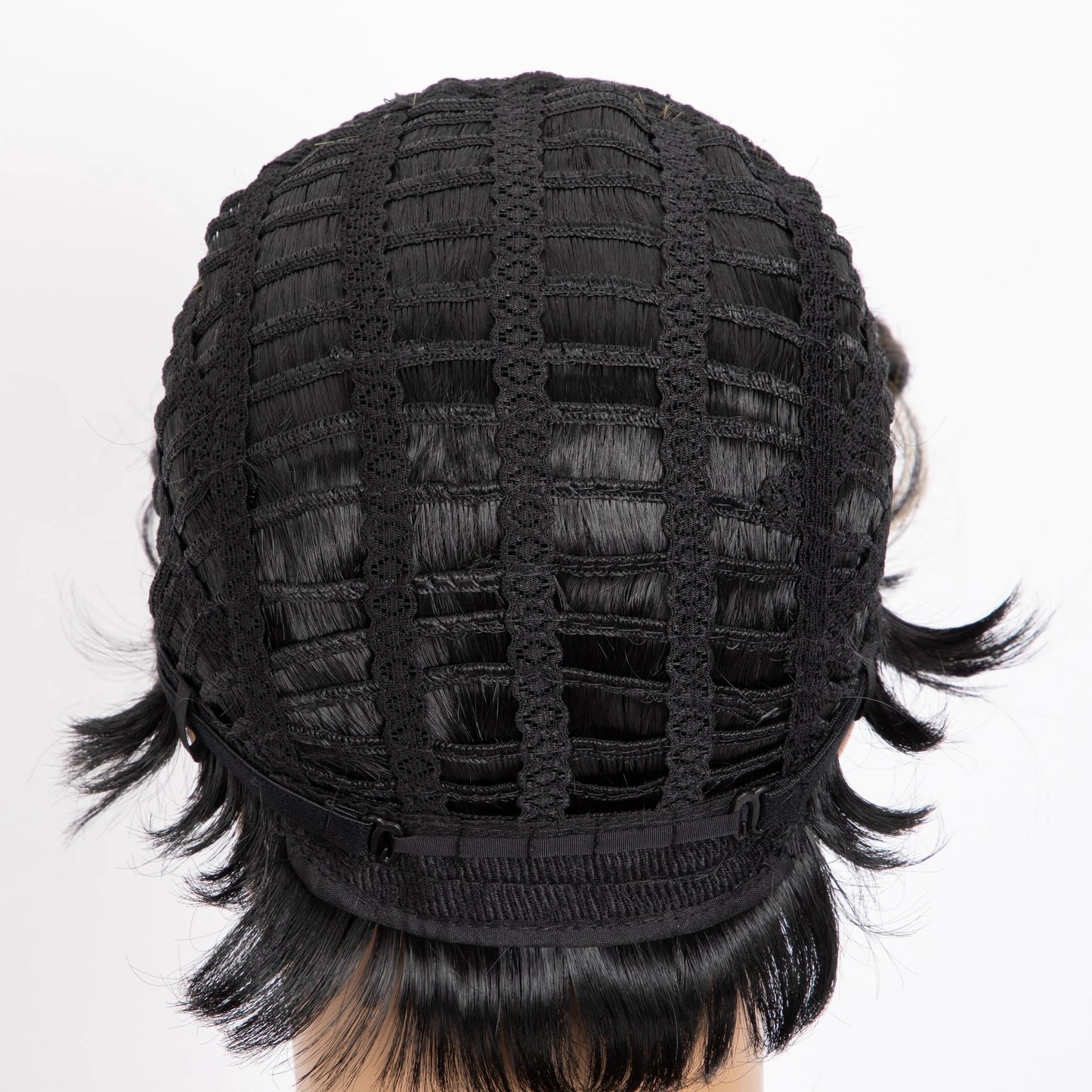 WIGERA Highlight Synthetic Short Straight Pixie Cut Hair Bob Wig Ombre Honey  Light Bronw Mix Black Layered Hair Wigs For Woman