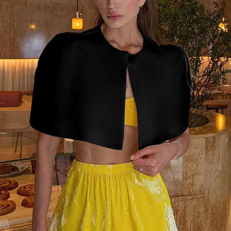 Tossy Summer Fashion Tanks Cover up For Women Patchwork Commute Cardigan Cropped Top Clothes Female Elegant Solid Y2k Vest Top