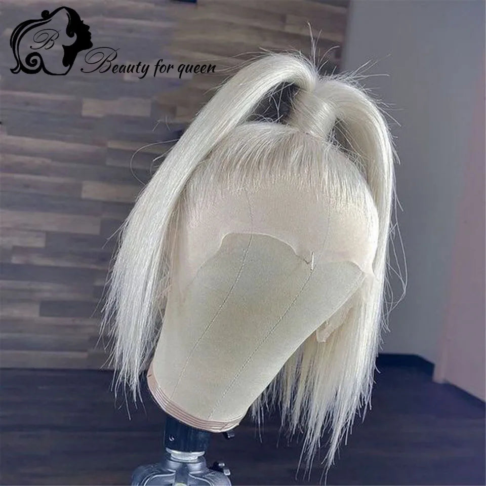 Honey Blonde #60 Short Bob Glueless HD Lace Front Wig - Pre-Plucked 180% Density