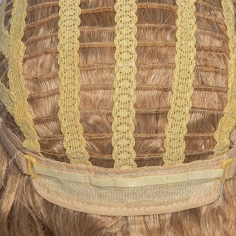 Ombre Blonde Brown Long Wavy Glueless Synthetic Wig - Natural Dimensional Highlights