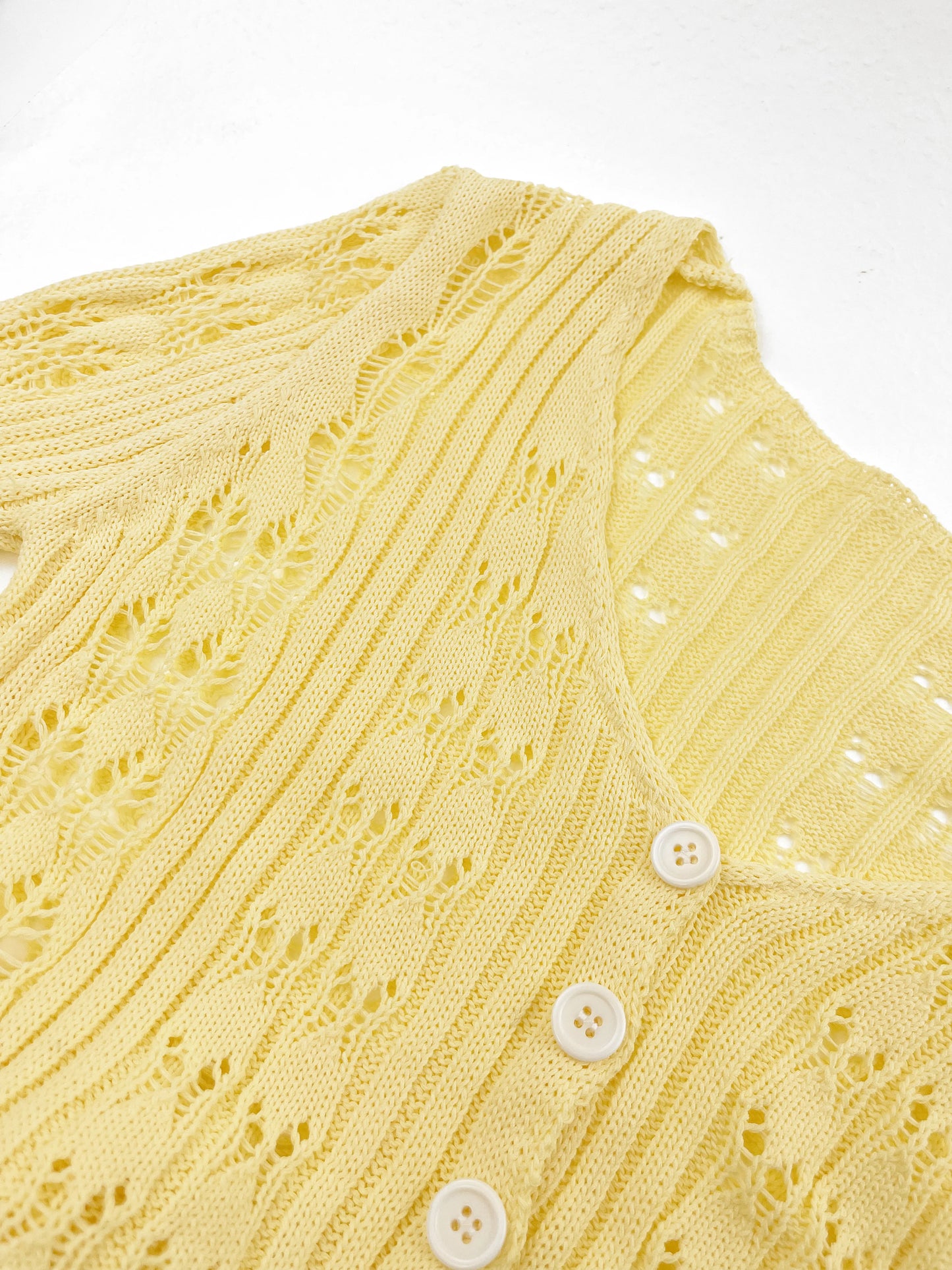 Tossy Knitwear Hollow Out Sweater Cardigan Women V-Neck Long Sleeve See-Through Cropped Top Summer Knit Patchwork Cardigan Top