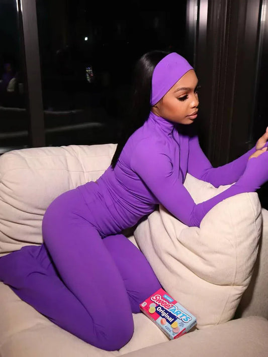 Weird Puss Casual Tracksuit Women 3-Piece Set Sporty Stretch Zip Crop Jacket+Leggings+Headband Fitness Stretch Street Outfits