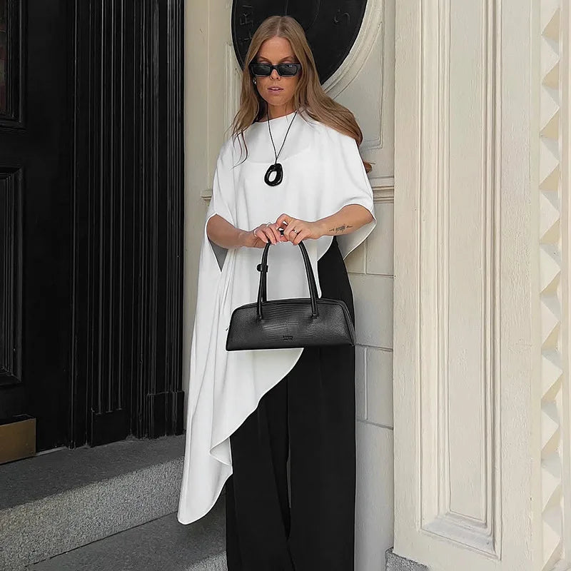 Tossy Fashion White Satin Tank Top For Women Short Sleeve Loose Solid Elegant Commute Autumn 2025 Clothes Female Tanks Tee Top