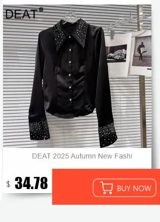 DEAT 2025 Early Autumn New Half High Neck Pin Hole Sweater For Women Fashion Irregular Niche Design Long Knit Pullover 11A06148