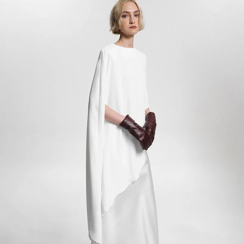 Tossy Fashion White Satin Tank Top For Women Short Sleeve Loose Solid Elegant Commute Autumn 2025 Clothes Female Tanks Tee Top