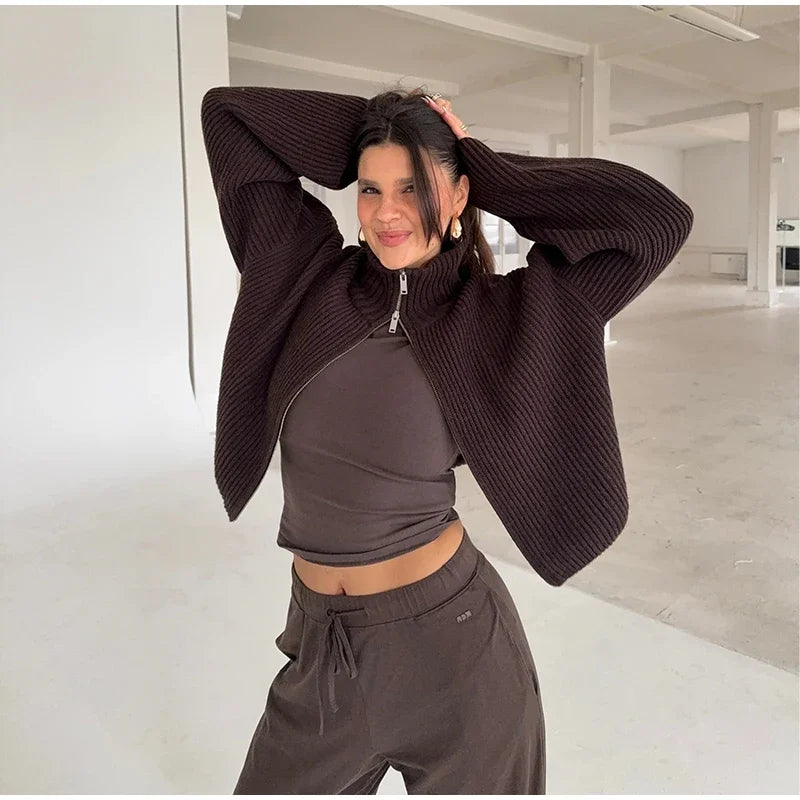 Women's Sweater Knitwear Striped Pullover Pulls Femmes Color Block Blouse O-neck Long Sleeve Loose Knit Sweater 2026 Spring Wear