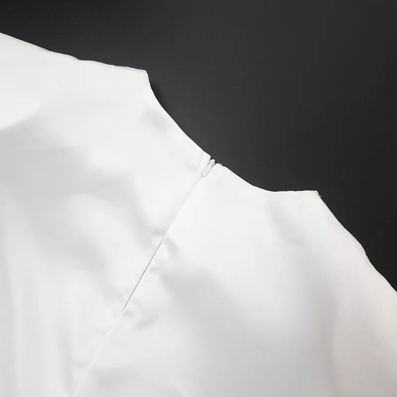 Tossy Fashion White Satin Tank Top For Women Short Sleeve Loose Solid Elegant Commute Autumn 2025 Clothes Female Tanks Tee Top