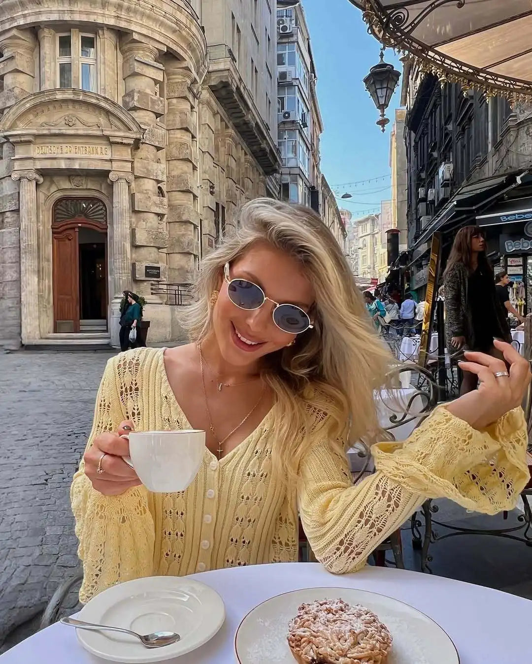 Tossy Knitwear Hollow Out Sweater Cardigan Women V-Neck Long Sleeve See-Through Cropped Top Summer Knit Patchwork Cardigan Top