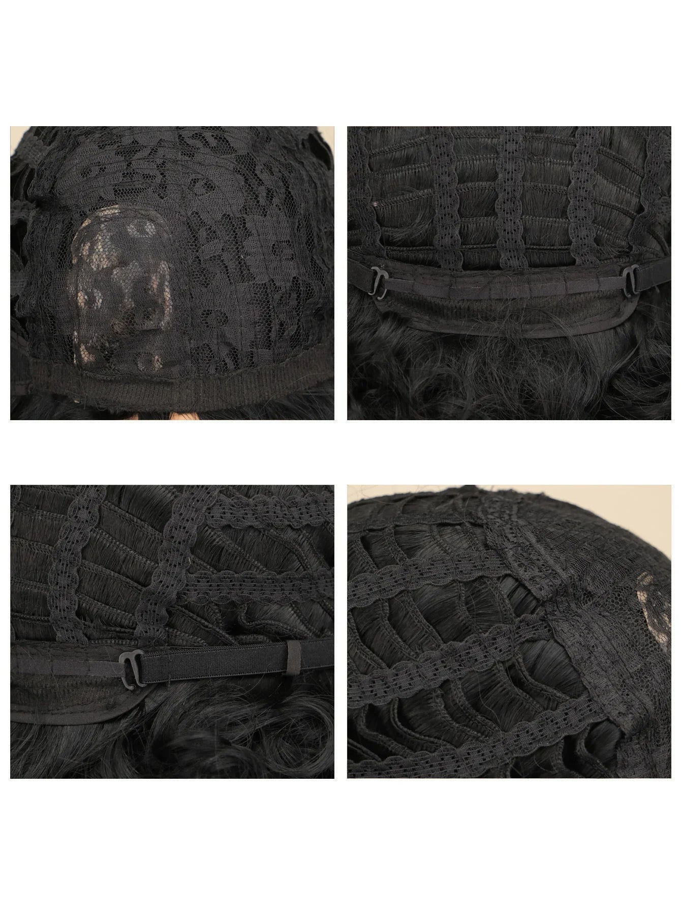 Short Curly Black Wigs for Women Synthetic Natural Wavy Costume Cosplay Party Wig