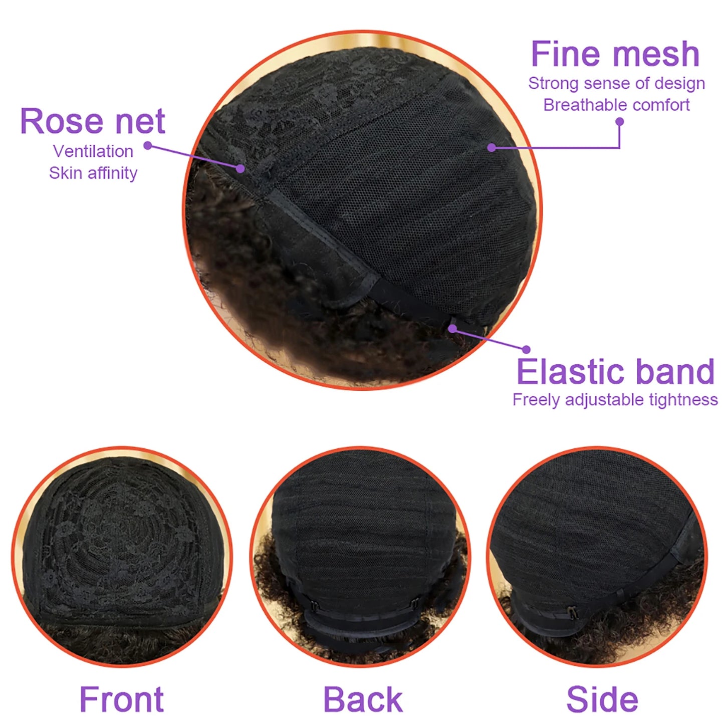 Short Curly Pixie Cut Human Hair Wigs For Women Full Machine Made Short Kinky Curly Wigs Human Hair Natural Black Color